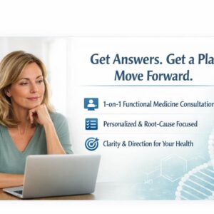 Functional medicine consultation with personalized health plan and root-cause approach